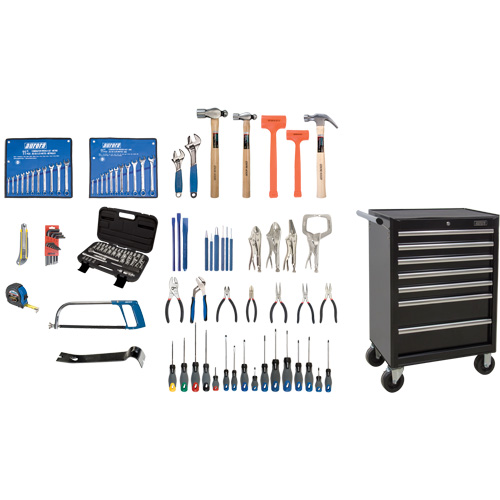 Ensemble d'outils interm&eacute;diaires avec coffre en acier, 112 morceaux Groupe Belzile Dickner
