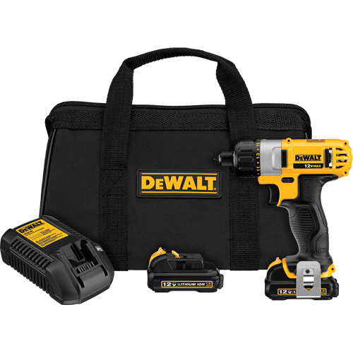 Max Screwdriver Kit, 1/4", 12 V, 160 UWO Max. Torque, Lithium-Ion Battery Groupe Belzile Dickner