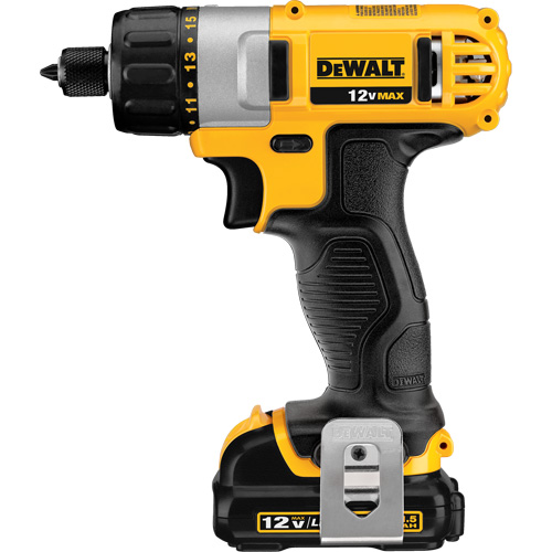 Max Screwdriver Kit, 1/4", 12 V, 160 UWO Max. Torque, Lithium-Ion Battery Groupe Belzile Dickner