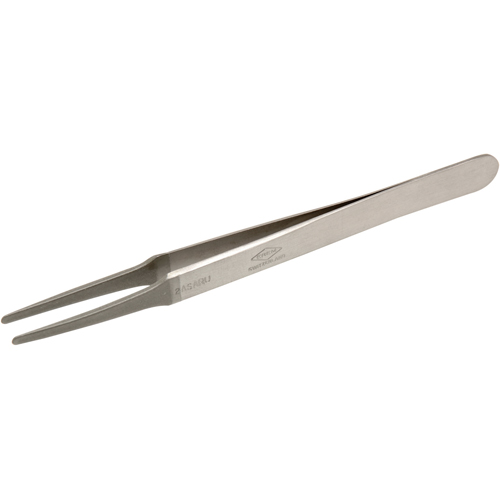 Tweezers - Flat Round Tips, Straight - 4.75" (120 mm) Groupe Belzile Dickner