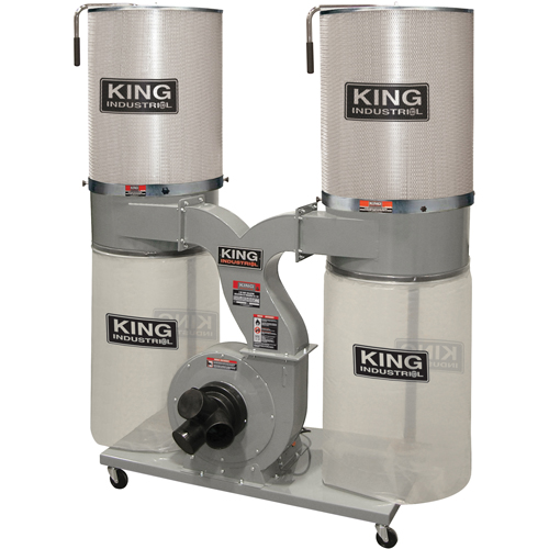 Dust Collectors with 2 Canister Filters, 55-1/2" x 23" x 70" Groupe Belzile Dickner