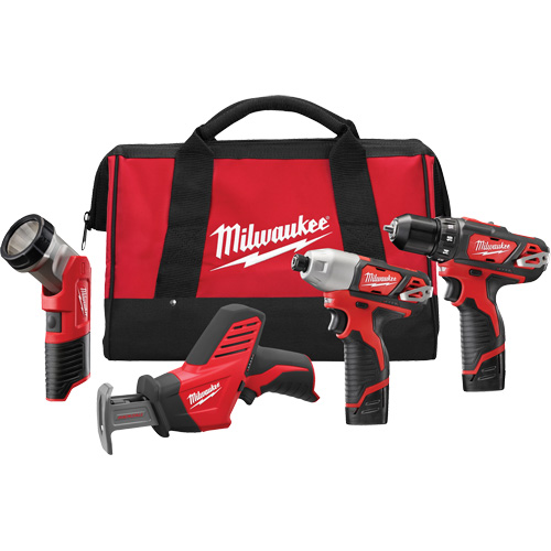 Trousse de 4 outils sans fil M12, Lithium-ion Groupe Belzile Dickner