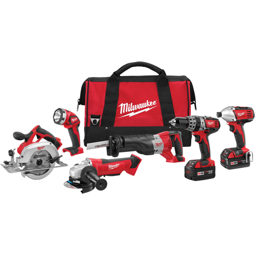 Trousse combin&eacute;e &agrave; 6 outils sans fil M18, Lithium-ion, 18 V Groupe Belzile Dickner