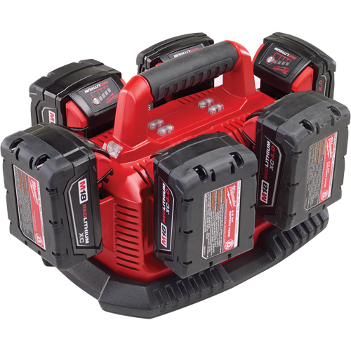 M18 Six Pack Sequential Charger, 18 V, Lithium-Ion Groupe Belzile Dickner
