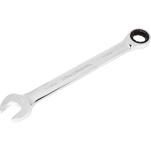 Ratcheting Combination Wrench, 12 Point, 1-1/2", Chrome Finish Groupe Belzile Dickner