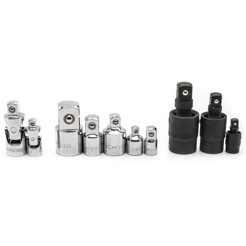 10-Piece 1/4", 3/8" & 1/2" Drive Universal Joint and Adapter Set Groupe Belzile Dickner