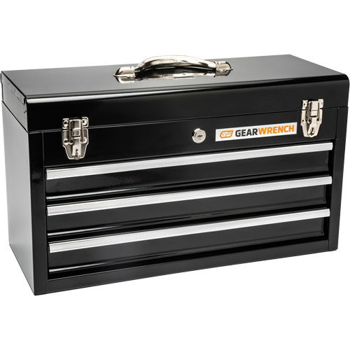 Boîte &agrave; outils portative, 20" la, 3 tiroirs, Noir Groupe Belzile Dickner