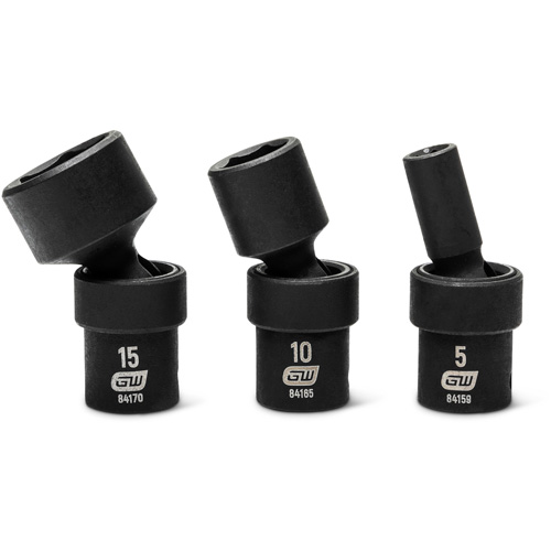 Jeu de 12 douilles m&eacute;triques flexibles universelles &agrave; chocs 1/4" &agrave; 6 pans Groupe Belzile Dickner