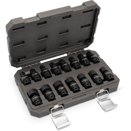 15-Piece 3/8" Drive 6 Point Universal Impact Metric Flex Socket Set Groupe Belzile Dickner