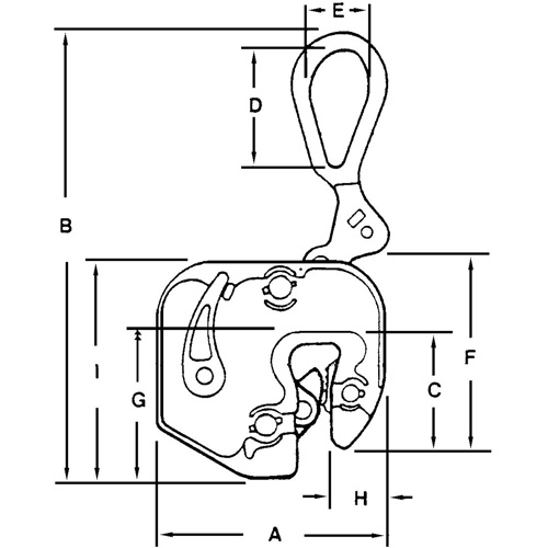 GXL Plate Clamp, 1000 lbs. (0.5 tons), 1/16" - 5/8" Jaw Opening Groupe Belzile Dickner