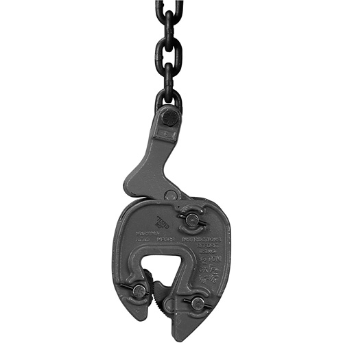 Serre-plaque GX avec attache de chaînette, 1000 lb (0,5 tonne), Ouverture de la m&acirc;choire de 1/16" - 5/16" Groupe Belzile Dickner