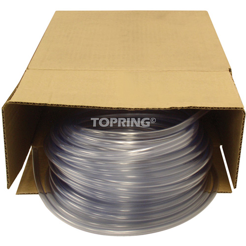 Tube, Air/Eau, 0,625" DE x 100' lo, PVC, Transparent, 30 psi @ 20°C Groupe Belzile Dickner