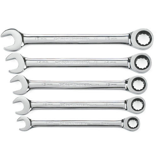 72-Tooth 12 Point Ratcheting Wrench Set, Combination, 5 Pieces, Metric Groupe Belzile Dickner