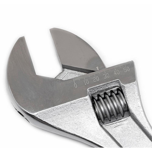 Adjustable Tapered Handle Wrench - Carded, 18" L, 2-1/16"/53 mm Max Width, Chrome/Polished Groupe Belzile Dickner