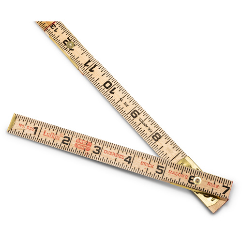 R&egrave;gle de maçon surdimensionn&eacute; Red End, 6' lo, Bois, Graduations de 1/16" Groupe Belzile Dickner