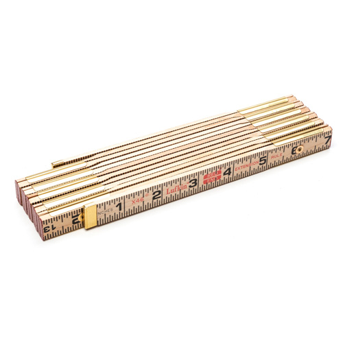 Folding Rule, 6' L, Wood, 1/16" Graduations Groupe Belzile Dickner