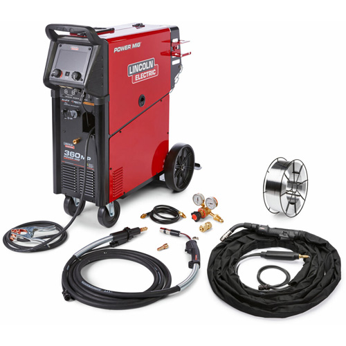 Machine &agrave; souder &agrave; g&acirc;chette avant pour aluminium One-Pak POWER MIG 360MP pour remorque et fabrication g&eacute;n&eacute;rale, 208 V/230 V/460 V/575 V, 1 Ph, 50/60 Hz Groupe Belzile Dickner