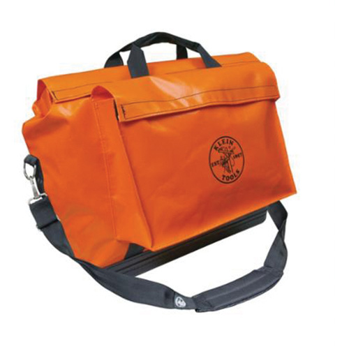 Vinyl Equipment Bag, Vinyl, 2 Pockets, Orange Groupe Belzile Dickner