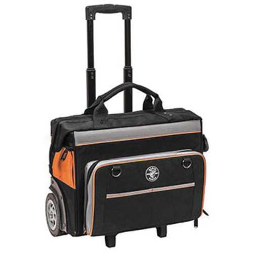Sac &agrave; outils roulant Tradesman Pro, Polyester balistique, 24 pochettes, Noir/Orange Groupe Belzile Dickner
