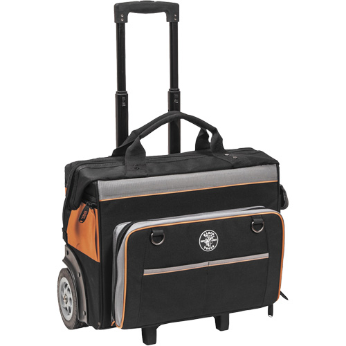 Tradesman Pro Rolling Tool Bag, Ballistic Polyester, 24 Pockets, Black/Orange Groupe Belzile Dickner