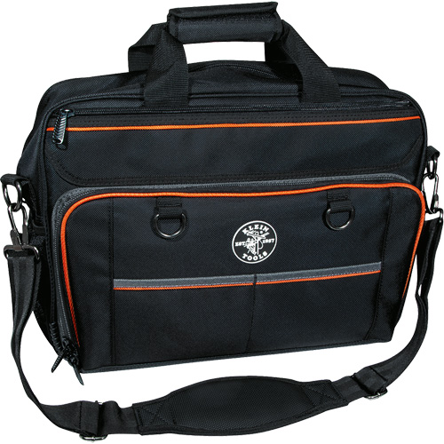 Tradesman Pro Tech Bag with Laptop Pocket, Polyester, 22 Pockets, Black/Orange Groupe Belzile Dickner