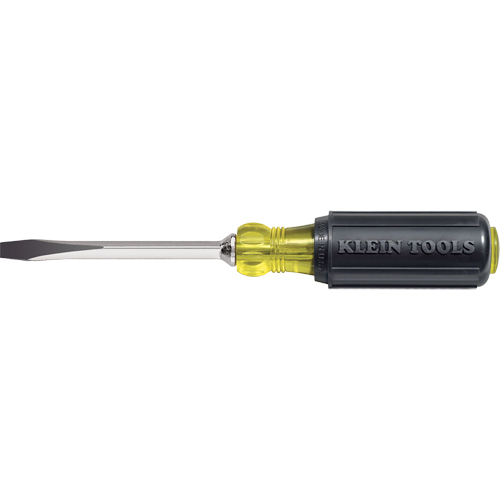 Heavy-Duty Slot Keystone Screwdriver, 1/4", 8-11/32" L, Cushion Grip Handle Groupe Belzile Dickner