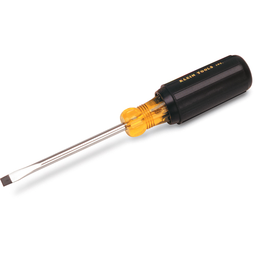 Slot Cabinet Tip Screwdriver, 1/4" Tip, Round, 12-11/32" L, Cushion Grip Handle Groupe Belzile Dickner