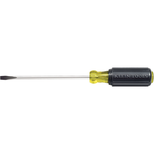Slot Cabinet Tip Screwdriver, 1/4" Tip, Round, 10-11/32" L, Cushion Grip Handle Groupe Belzile Dickner