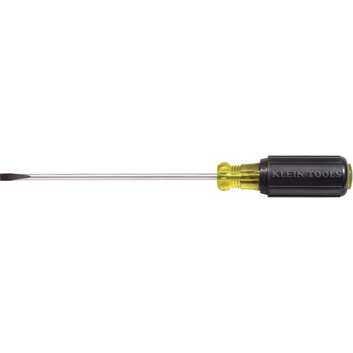 Slot Cabinet Tip Screwdriver, 3/16" Tip, Round, 9-3/4" L, Cushion Grip Handle Groupe Belzile Dickner