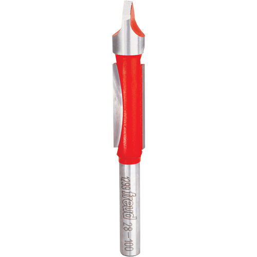 Fraise - foret guide pour panneau, 3/8" dia, 1" ha, 3" lo, 1/4" Manche Groupe Belzile Dickner