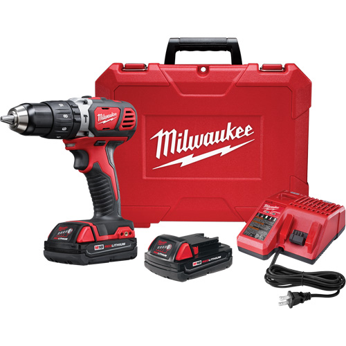 M18 Cordless Compact Hammer Drill/Driver Kit, 1/2" Chuck, 18 V Groupe Belzile Dickner