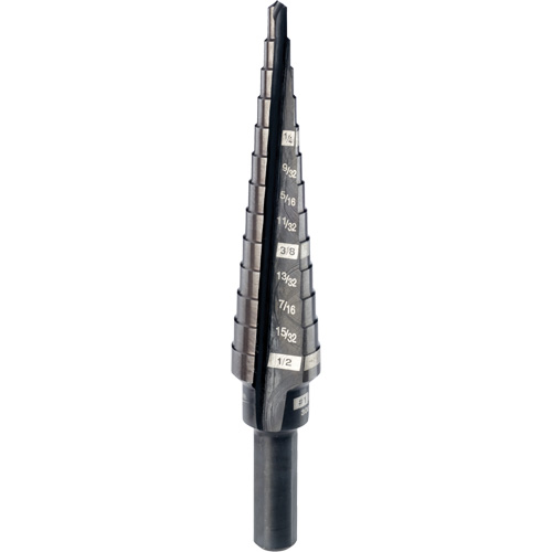 Foret &eacute;tag&eacute; no 1, 1/8" - 1/2", Incr&eacute;ments de 1/32", Acier rapide Groupe Belzile Dickner