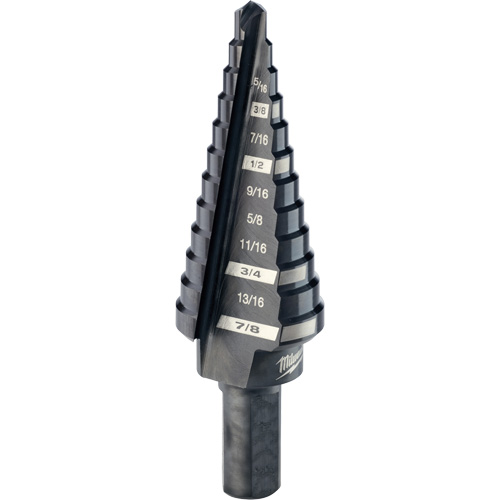 Foret &eacute;tag&eacute; no 4, 3/16" - 7/8", Incr&eacute;ments de 1/16", Acier rapide Groupe Belzile Dickner