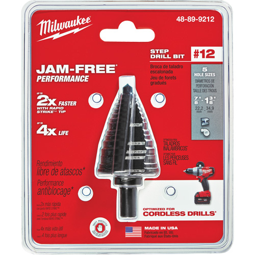 Foret &eacute;tag&eacute; no 12, 7/8" - 1-3/8", Acier rapide Groupe Belzile Dickner