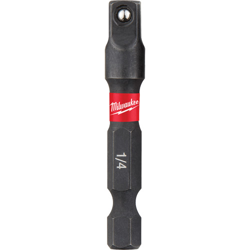Shockwave Impact Driver Socket Adapters, 1/4" Drive Size, 1/4" Male Size, Ball, 1-7/8" L Groupe Belzile Dickner