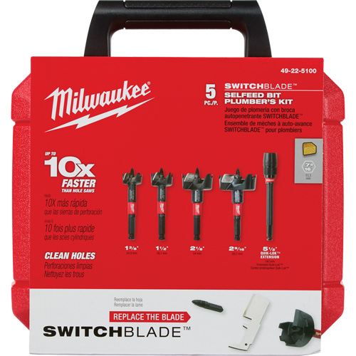 Switchblade Plumber's Self-Feed Bit Set Groupe Belzile Dickner