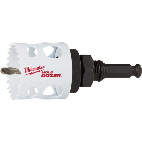 Scie-cloche Hole Dozer avec arbre, 2", Profondeur de la coupe 1-5/8", Bim&eacute;tal Groupe Belzile Dickner