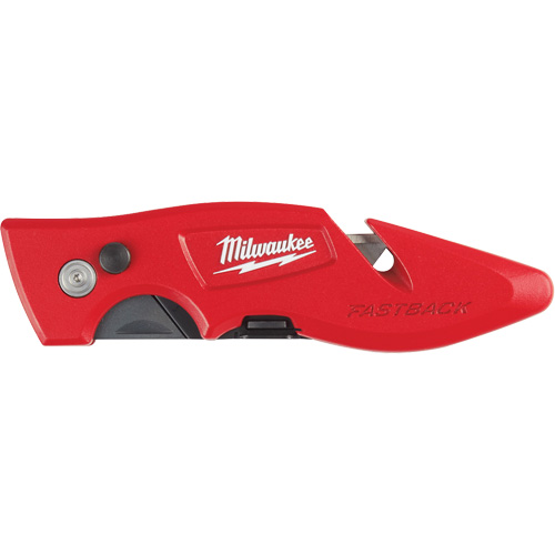 Fastback Flip Utility Knife, 2" Blade, Carbon Steel Blade, Metal Handle Groupe Belzile Dickner