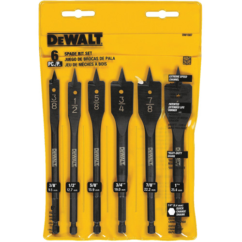 Heavy-Duty Spade Bit Set, 6 Pieces Groupe Belzile Dickner