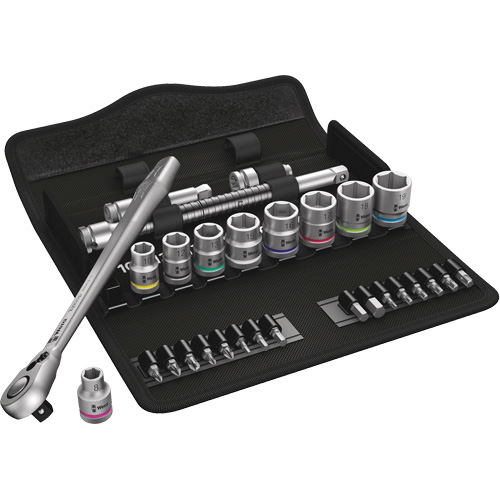 Zyklop Metric Metal Ratchet with Switch Lever Set, 29 Pcs, 3/8" Drive Size Groupe Belzile Dickner