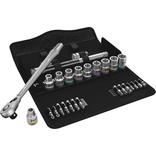 Zyklop Metric Metal Ratchet with Switch Lever Set, 29 Pcs, 1/2" Drive Size Groupe Belzile Dickner