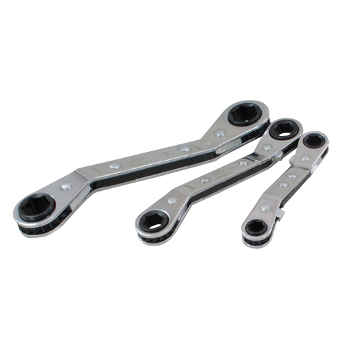 Offset Wrench Set, Ratcheting Box, 3 Pieces, Metric Groupe Belzile Dickner