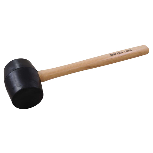 Maillet en caoutchouc, 28 oz, Prise en Bois, 16-3/4" lo Groupe Belzile Dickner