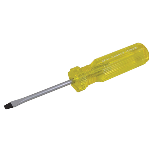 Tournevis &agrave; fente, 3/16", 6-1/2" lo, Prise Plastique Groupe Belzile Dickner