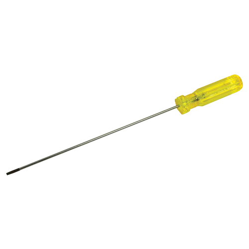 Electrician's Slotted Screwdriver, 1/8" Tip, Round, 11-1/2" L, Plastic Handle Groupe Belzile Dickner