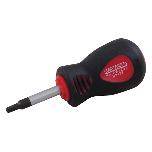 Square Recess Screwdriver, #0 Tip, Round, 4" L, Cushion Grip Handle Groupe Belzile Dickner