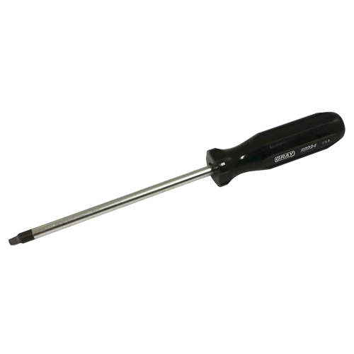 Square Screwdriver, #4 Tip, Round, 9-3/4" L, Plastic Handle Groupe Belzile Dickner