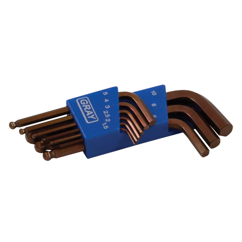 Short Ball End Hex Key Set, 9 Pcs., Metric Groupe Belzile Dickner