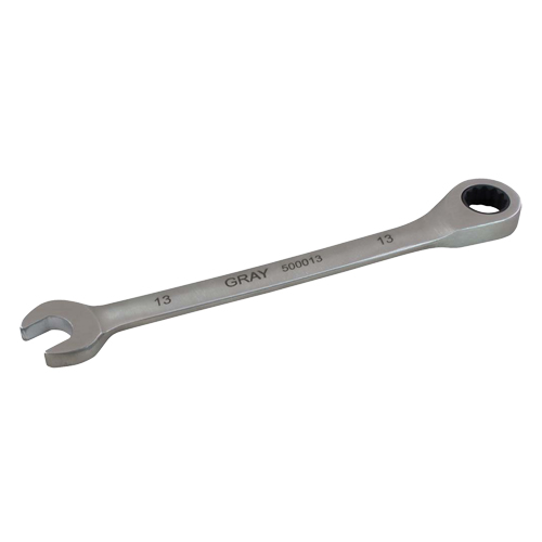 Combination Fixed Head Ratcheting Wrench, 12 Point, 8 mm, Stainless Steel Finish Groupe Belzile Dickner