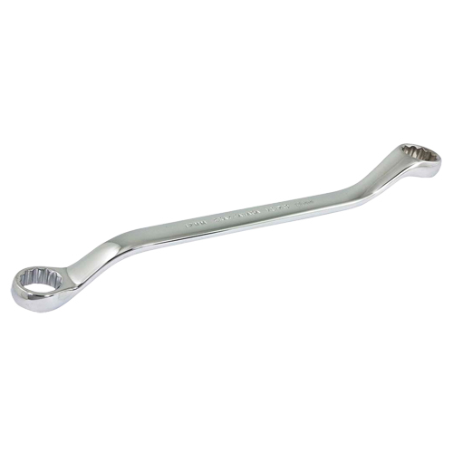 Box End Wrench, 12 Point, 17 mm x 19 mm, 15° Offset, Chrome Finish Groupe Belzile Dickner